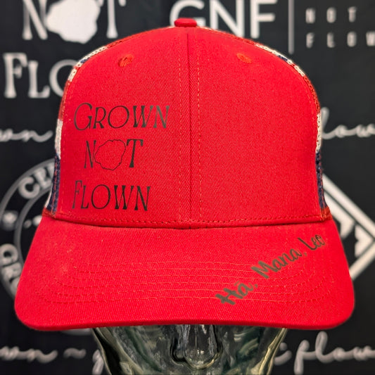 Grown Not Flown Hawaiian Flag Mesh Snapback