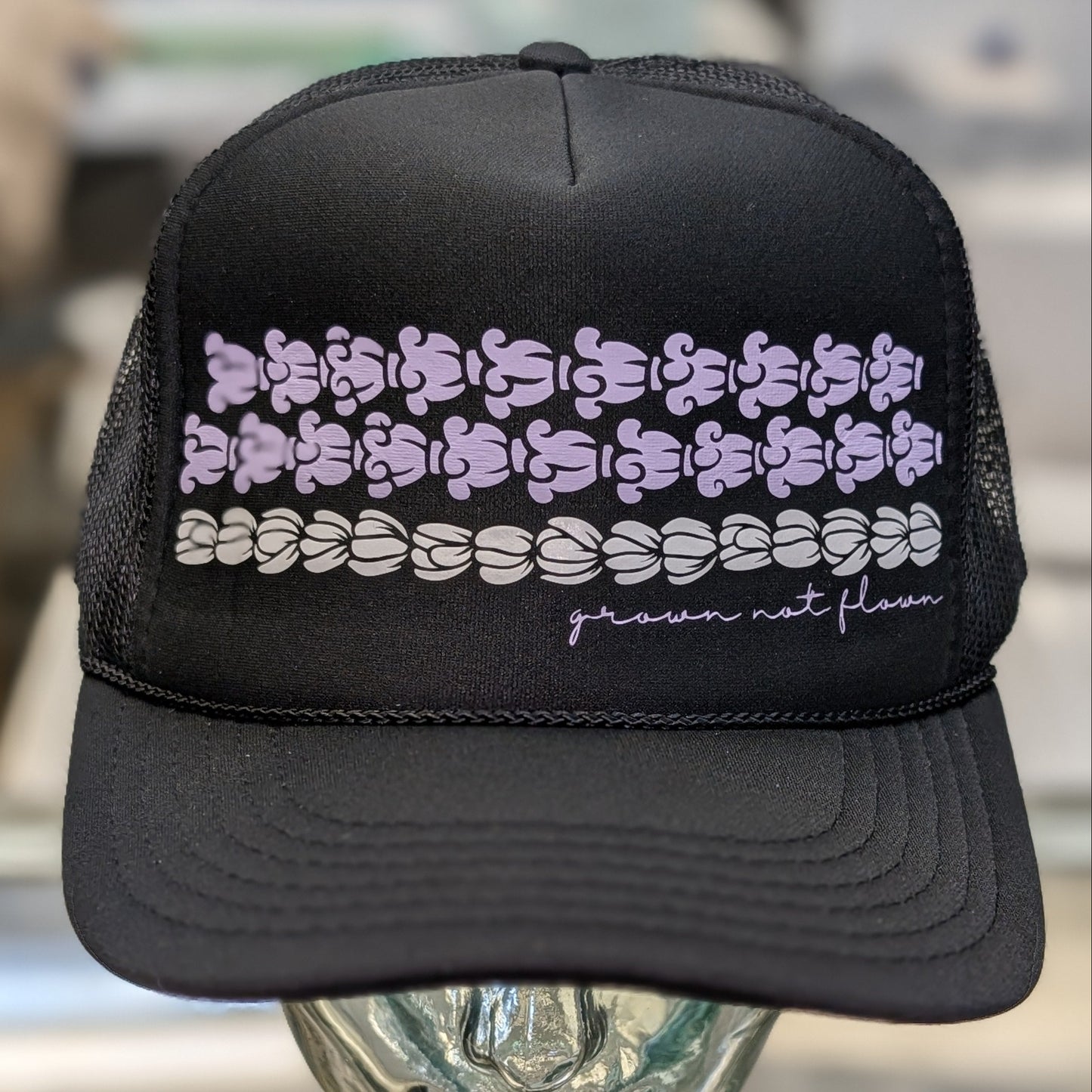 Crown Flower and Pikake Trucker Hat