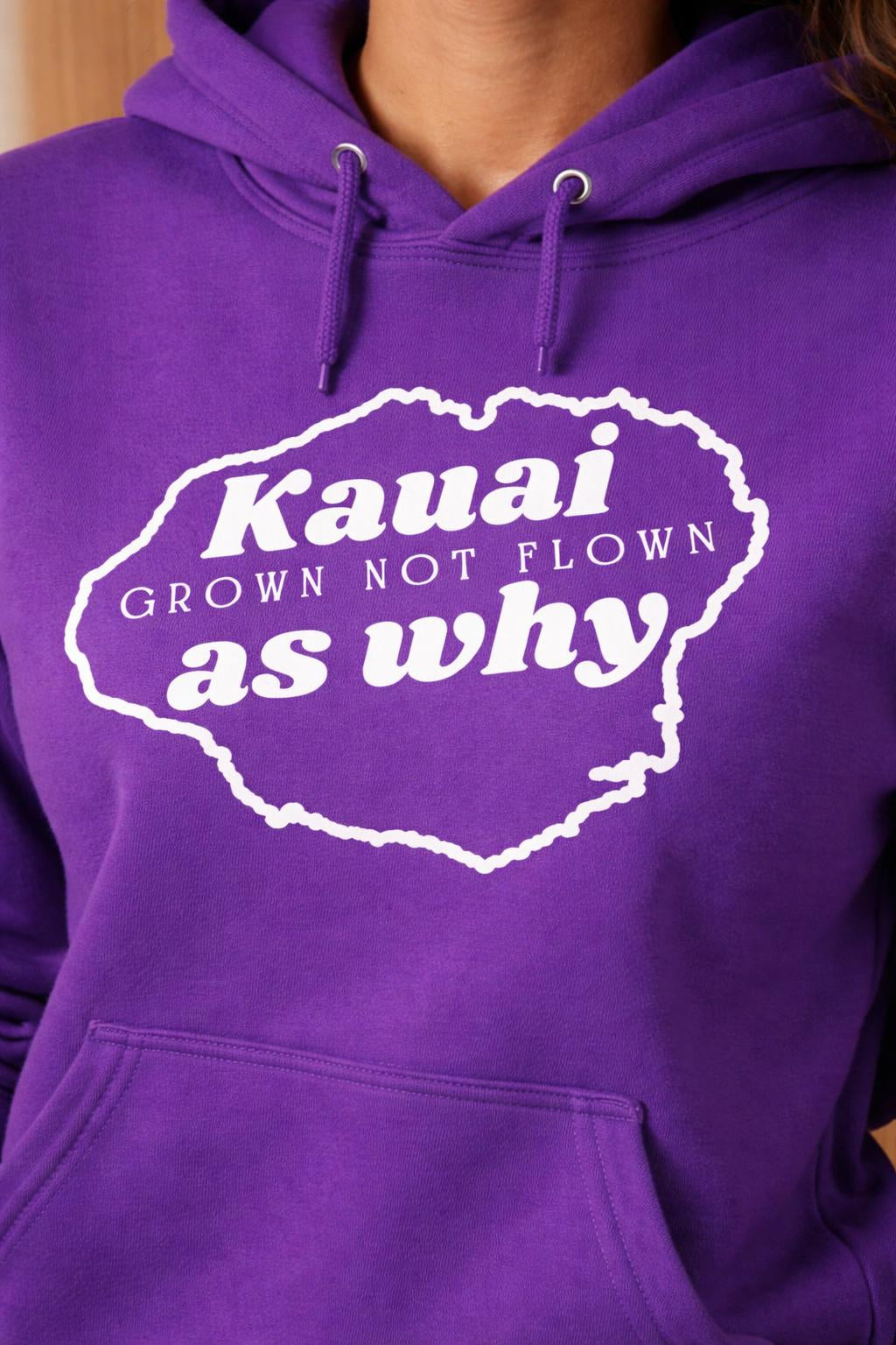 Detail shot of Kauai As Why Hoodie