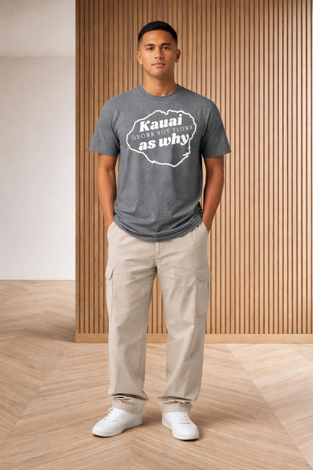 Full body view of the model wearing Kauai As Why