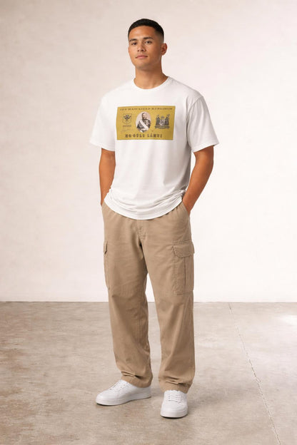Model wearing King Kalakaua Kanaka Kala Tshirt
