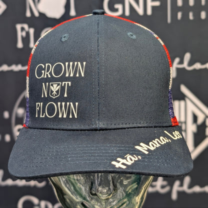 Grown Not Flown Hawaiian Flag Mesh Snapback