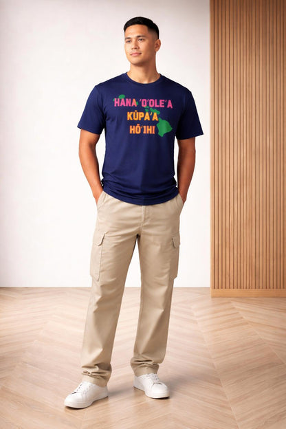 Model wearing Hustle Loyalty Respect