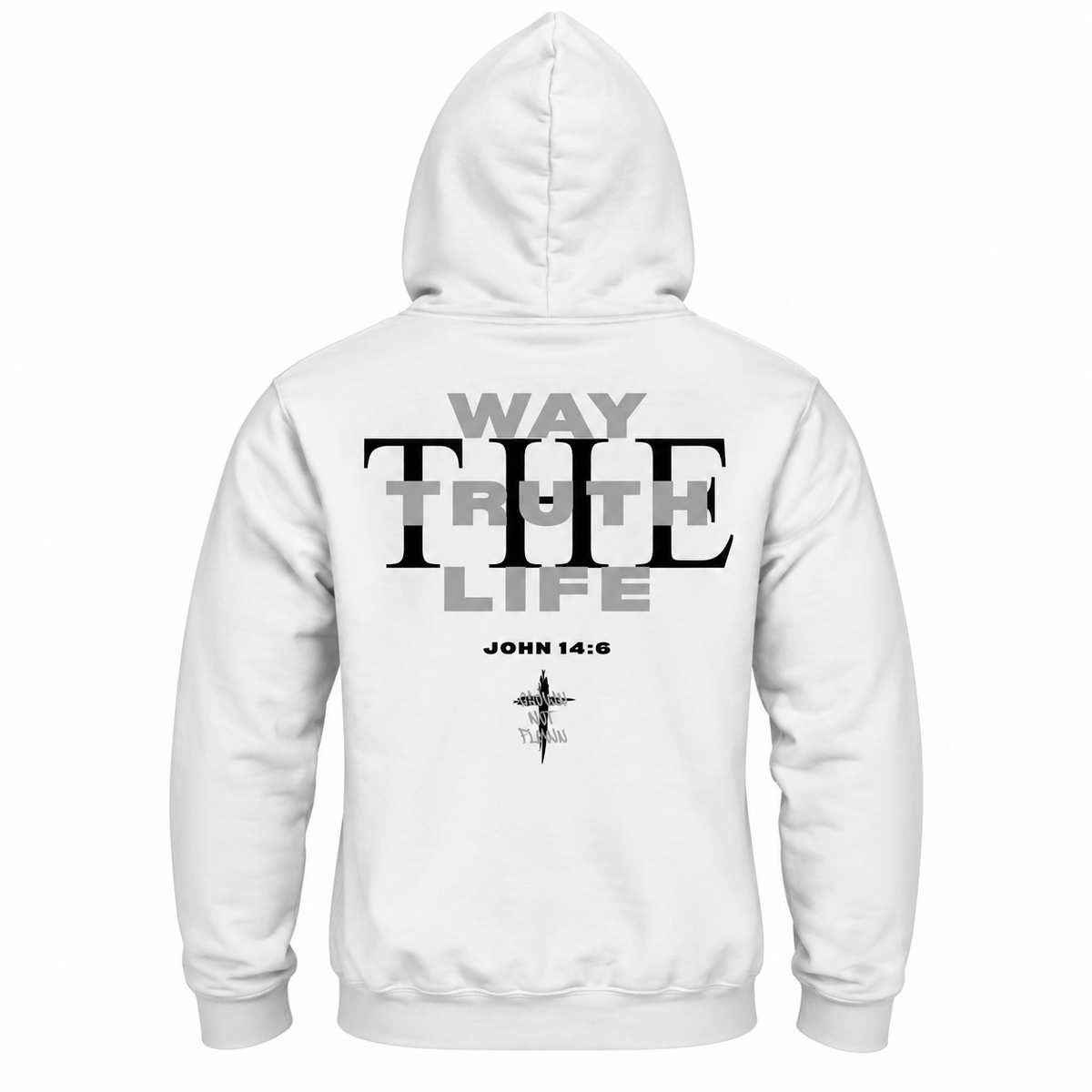 Rooted By HIS Design White Hoodie