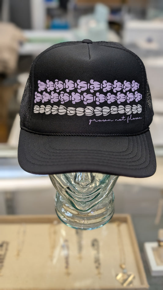 Crown Flower and Pikake Trucker Hat